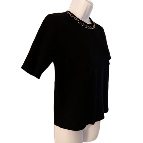 Zara Knit Top with Gold Chain - Picture 4 of 9
